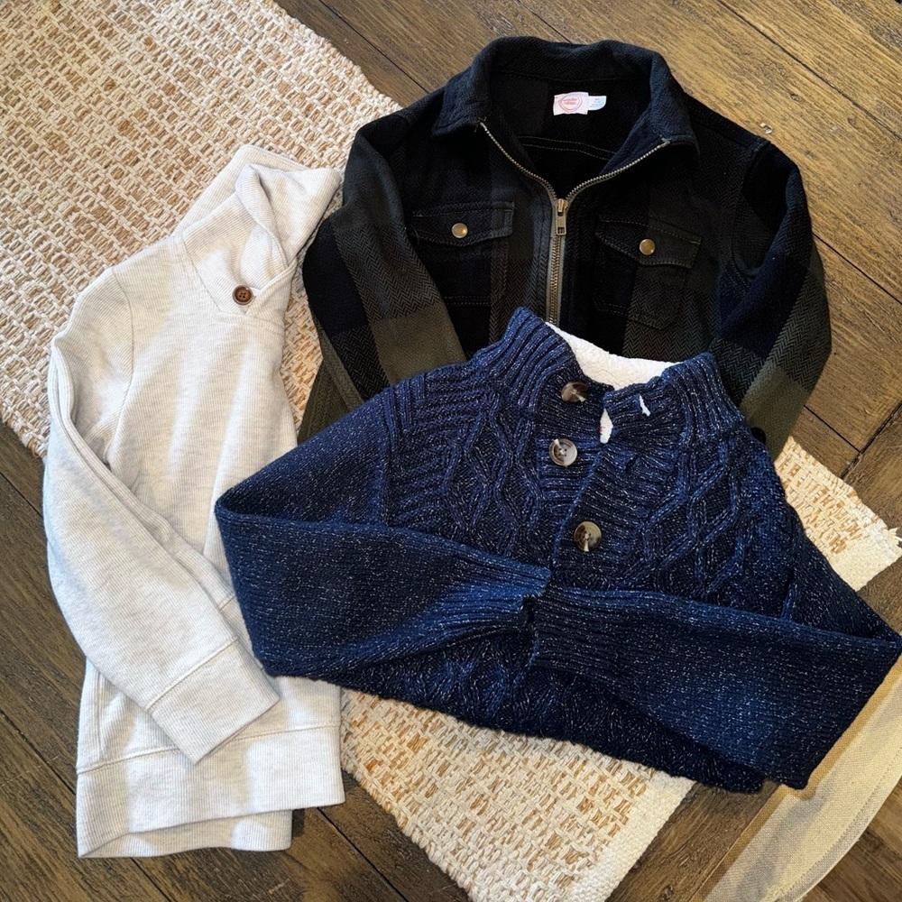 Old Navy / Cat & Jack / Wonder Nation Boys Size 4/5 Cold Weather Sweaters Used